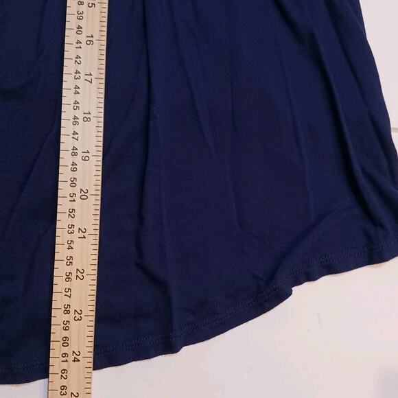 Cable & Gauge Halter Top Women's Large Navy Embellished Neckline EUC - Picture 8 of 8